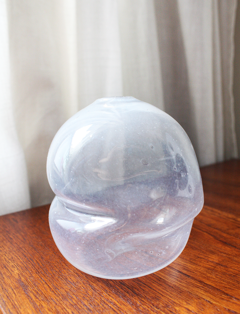 Milky Glass Bubble Vase