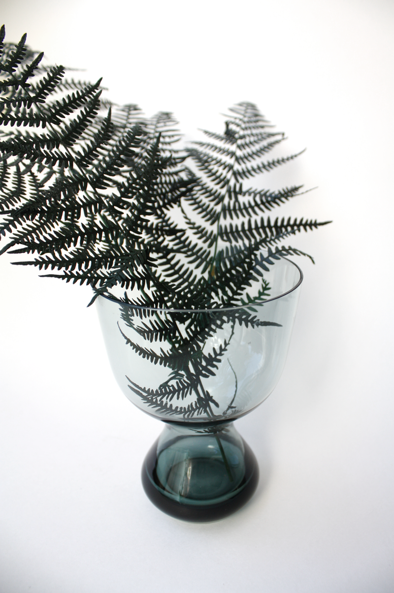 Vintage Grey Glass Vase