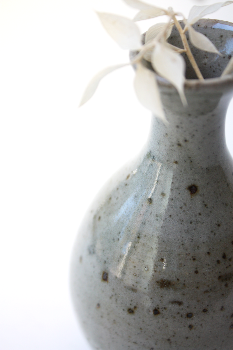 Vintage Speckled Grey Vase