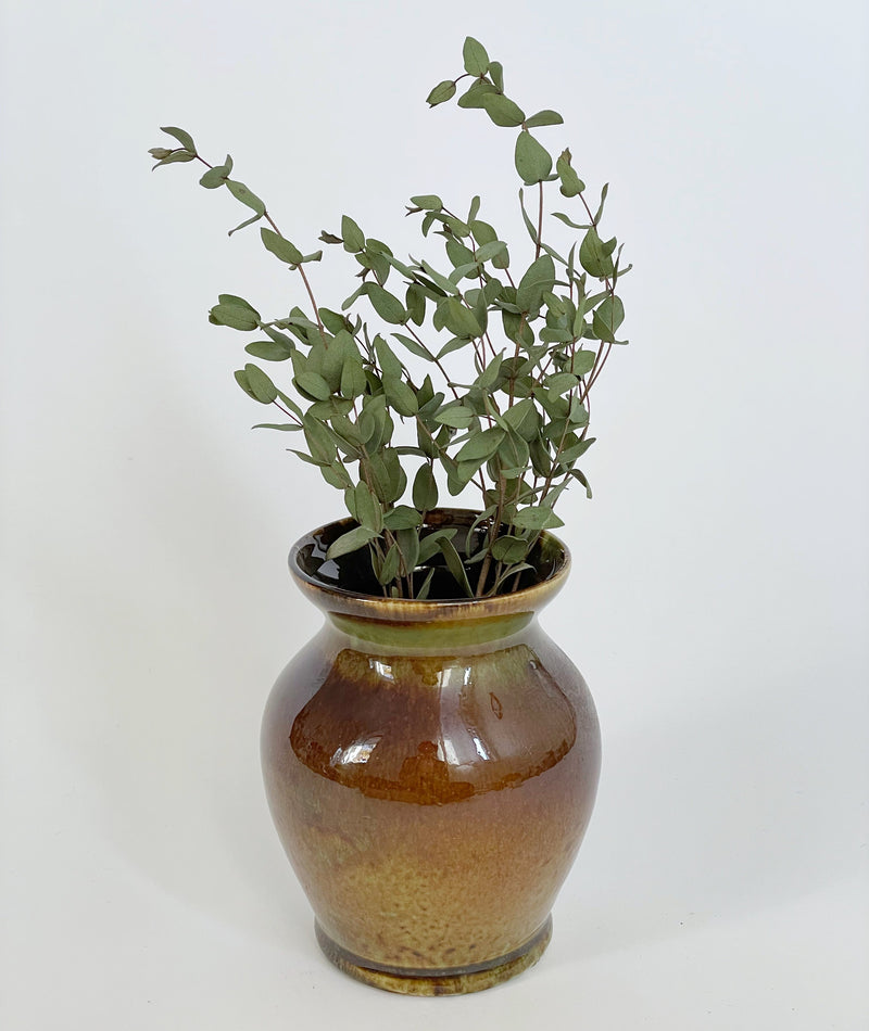 Vintage Chestnut Ceramic Vase